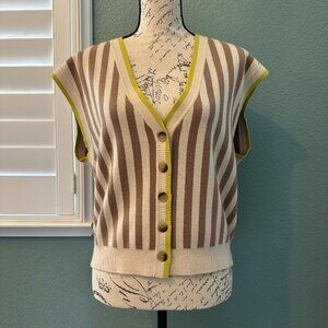 NWT Anthropologie Maeve Slouchy Cardigan Sweater Vest Size S